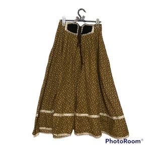 Jessica’s Gunnies, Gunne Sax, Floral Two Tiered Lace Skirt Front Tie Size Five